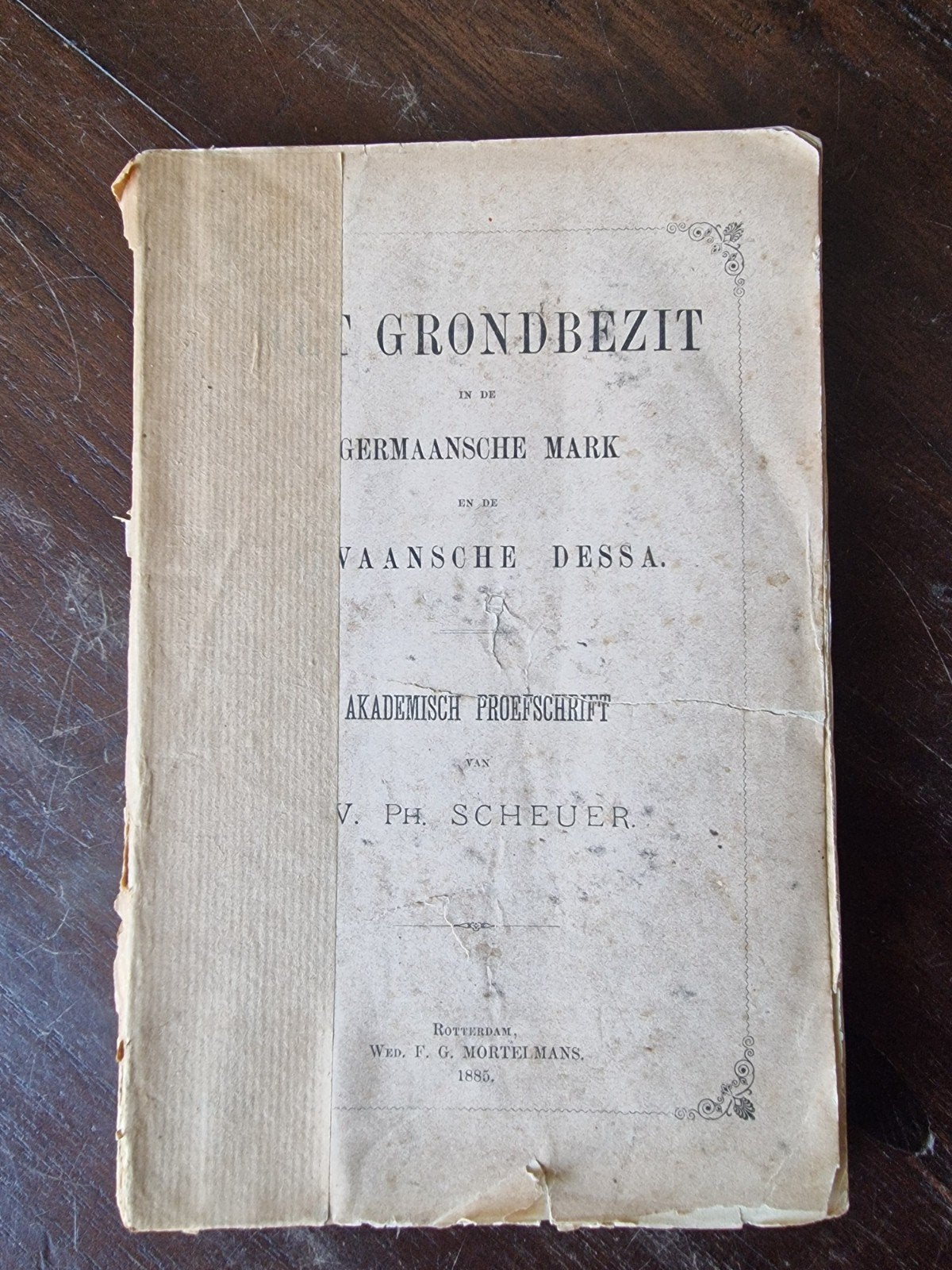 Het Grondbezit - Proefschrift W.P. Scheuer (1885), Ophalen of Verzenden, Willem Philip Scheuer
