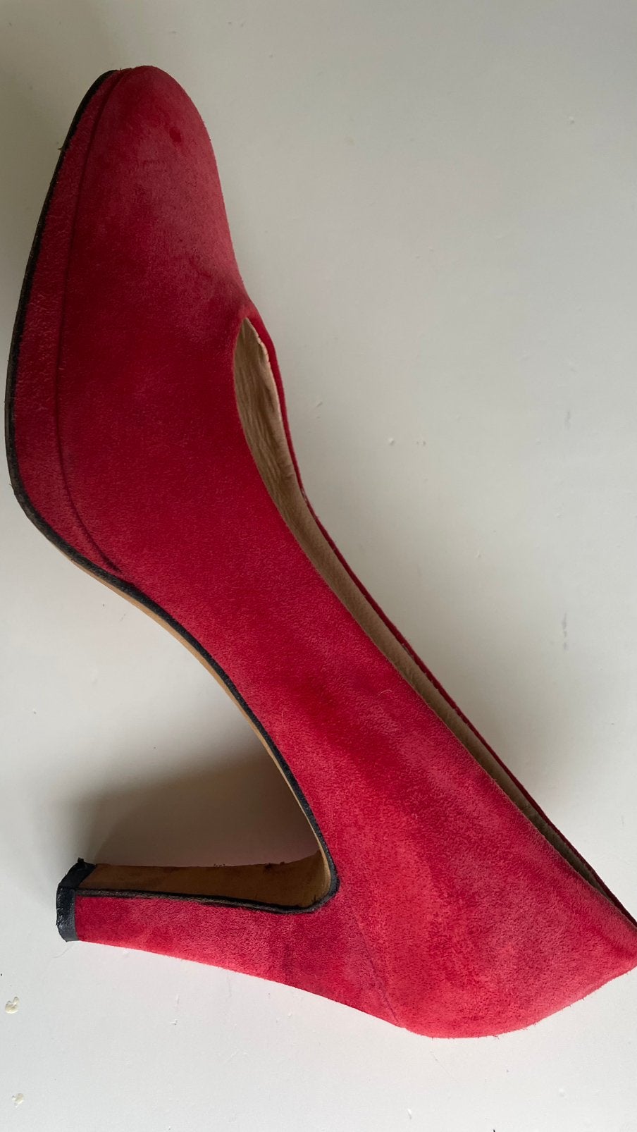 Gratis af te  halen: leren pumps, Paul Noyen, rood, 38, Ophalen of Verzenden, Zo goed als nieuw, Rood