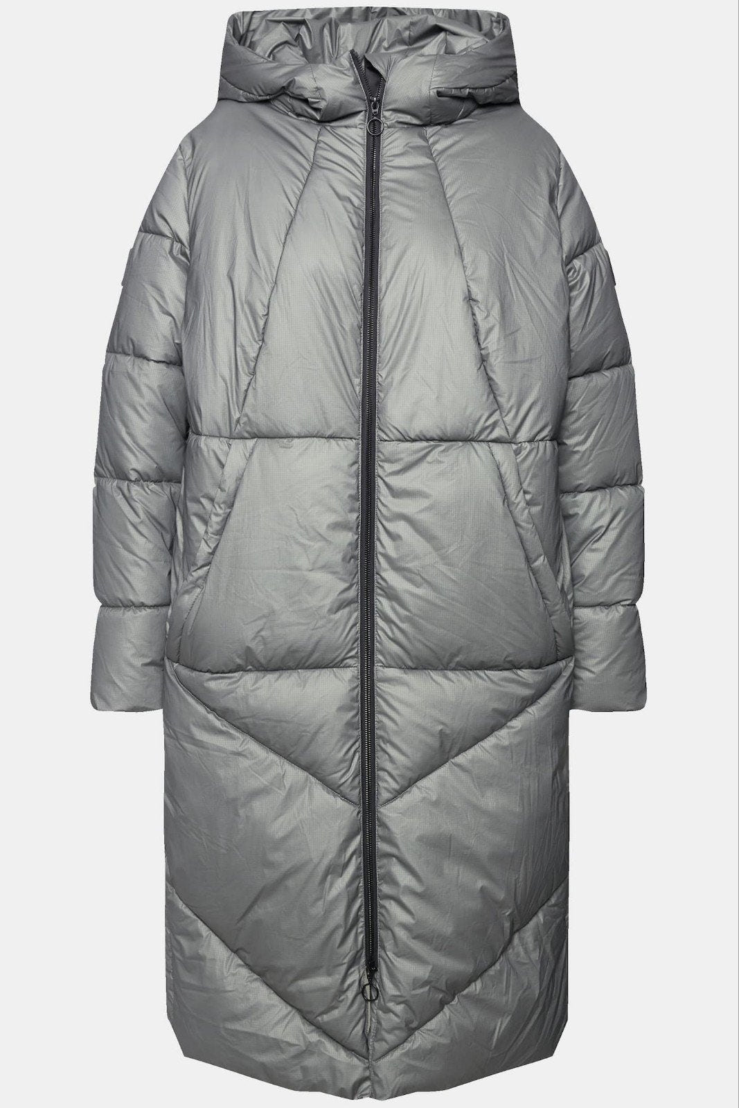 Lange gewatteerde jas met capuchon, Maat 46/48 (XL) of groter, Nieuw, Ophalen of Verzenden, Onbekend