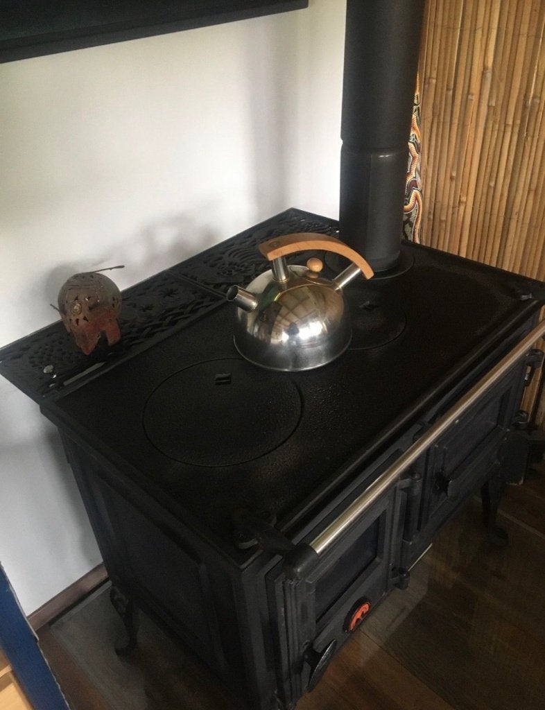 Houtkachel Globe Fire Titan 8,8 kW, Ophalen, Gebruikt, Houtkachel, Vrijstaand