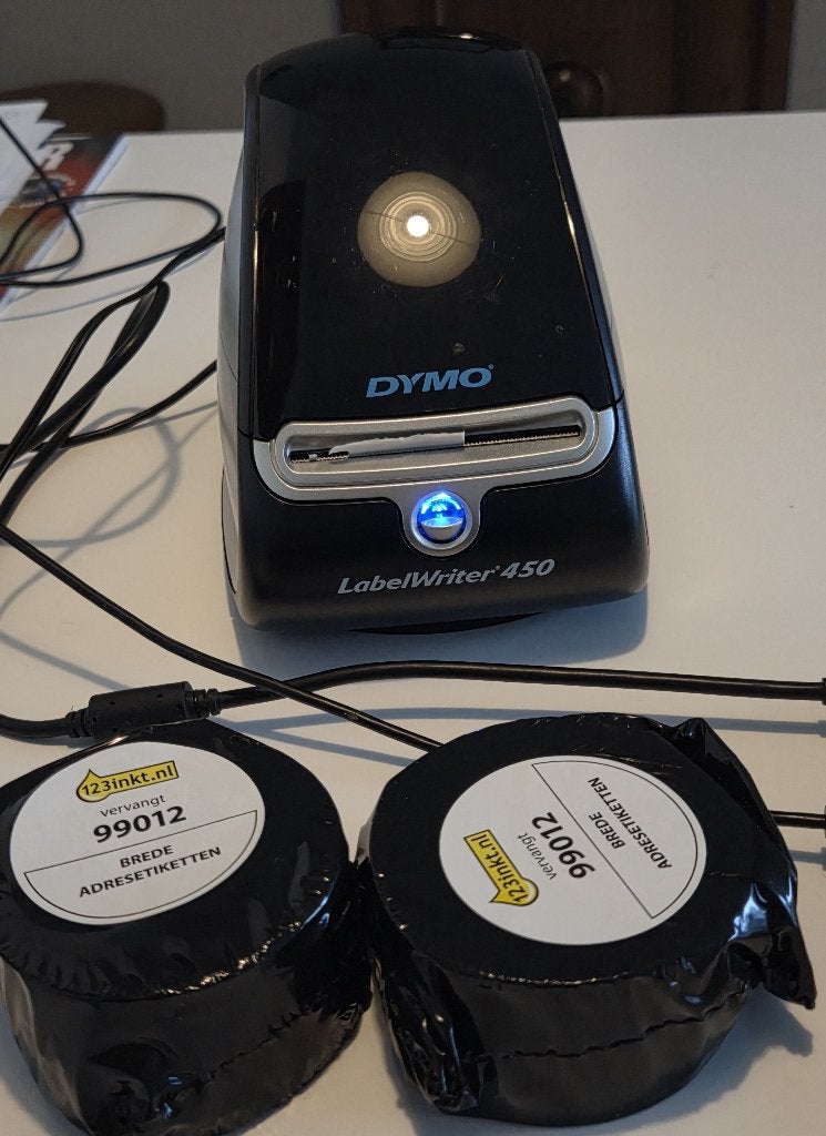 Dymo LabelWriter 450 Labelprinter (incl. 2 rollen), Computers en Software, Qwerty, Ophalen of Verzenden, Etiket, Gebruikt