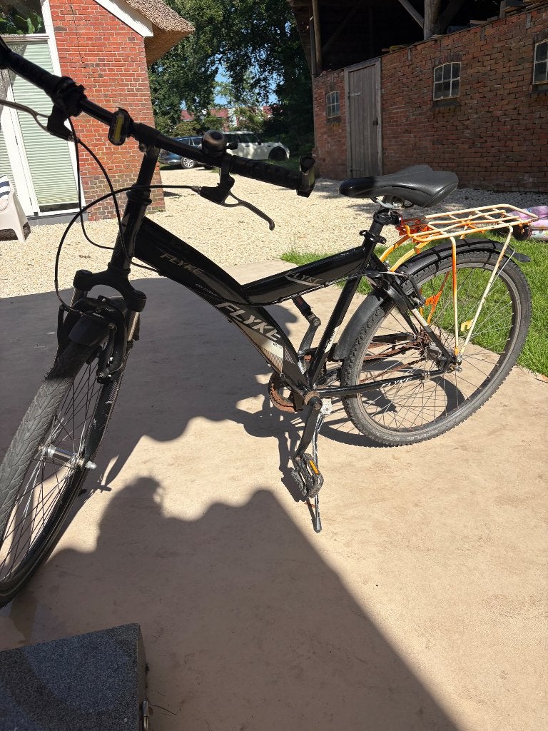 Jongens fiets 26 inch, Fietsen en Brommers, Fietsen | Jongens, Terugtraprem, Gebruikt, Flyke, Versnellingen