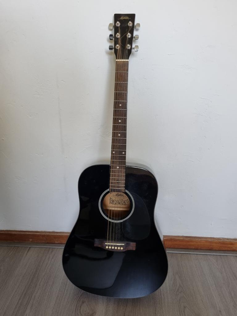 Motion TD-101BK Acoustic Zwarte Gitaar + Tas, Ophalen, Gebruikt, Klassieke of Spaanse gitaar