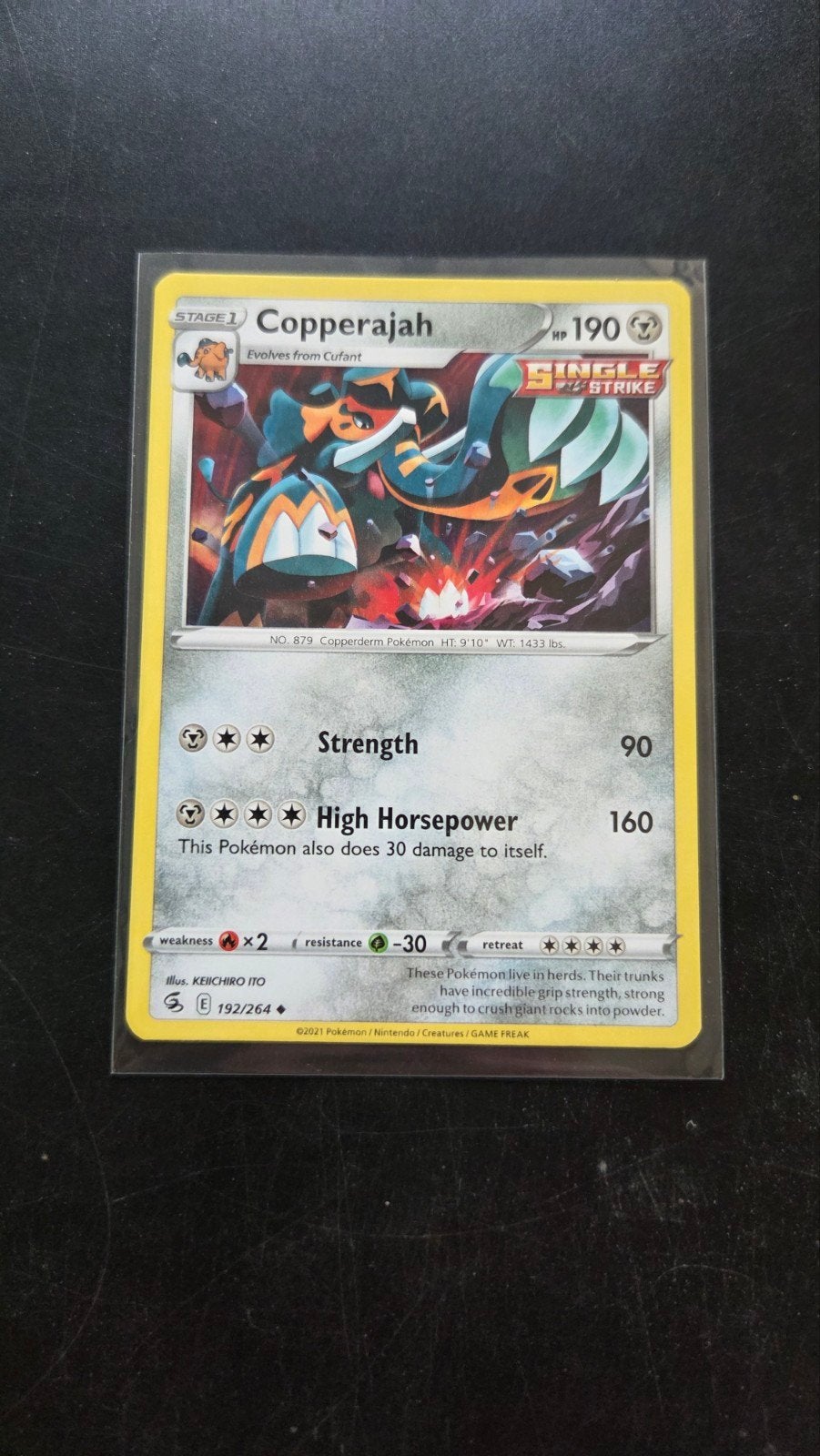Copperajah 192/264 Fusion Strike Pokémon Kaart, Verzenden, Zo goed als nieuw, Losse kaart