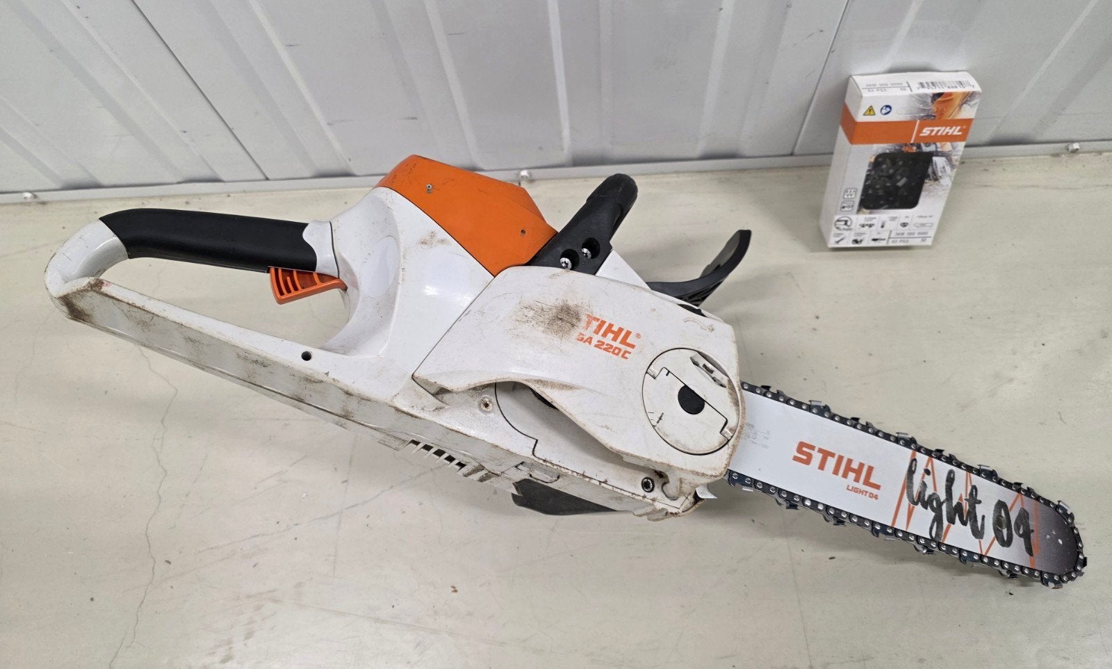 Stihl MSA 220 C Accu Kettingzaag met 2x AP 300 Accu's, Ophalen, Gebruikt, Stihl