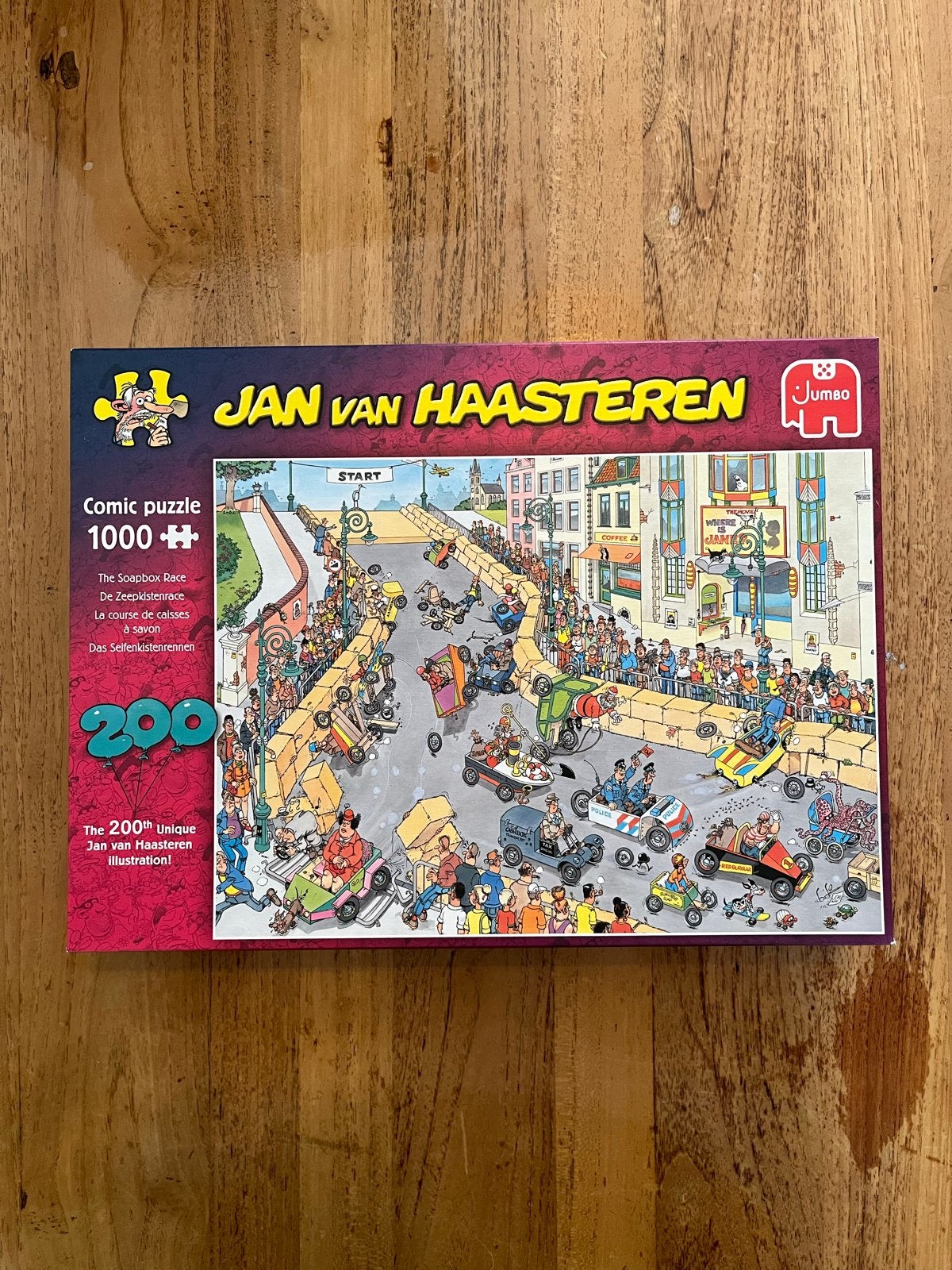 Jan van Haasteren De Zeepkistenrace 1000 stukjes, Ophalen, 500 t/m 1500 stukjes, Gebruikt, Legpuzzel
