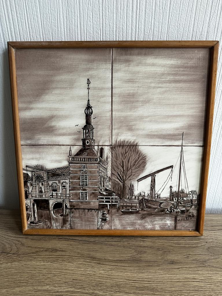 Tegeltableau Accijnstoren in Alkmaar, Ophalen of Verzenden