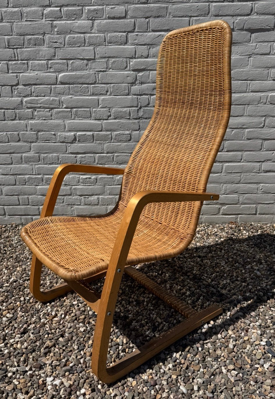 Vintage IKEA Oland Yngve Ekstrom fauteuil, Ophalen, Gebruikt, 50 tot 75 cm