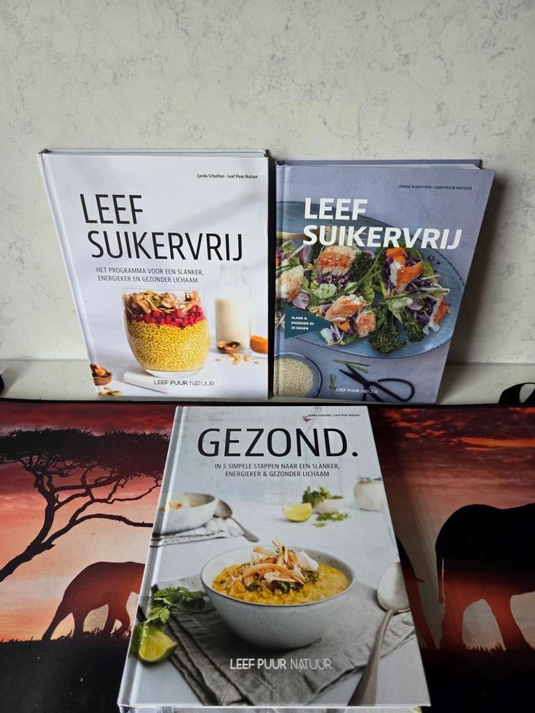 3x Lynda Schutten / Leef Suikervrij 2x + Gezond, Ophalen of Verzenden, Zo goed als nieuw