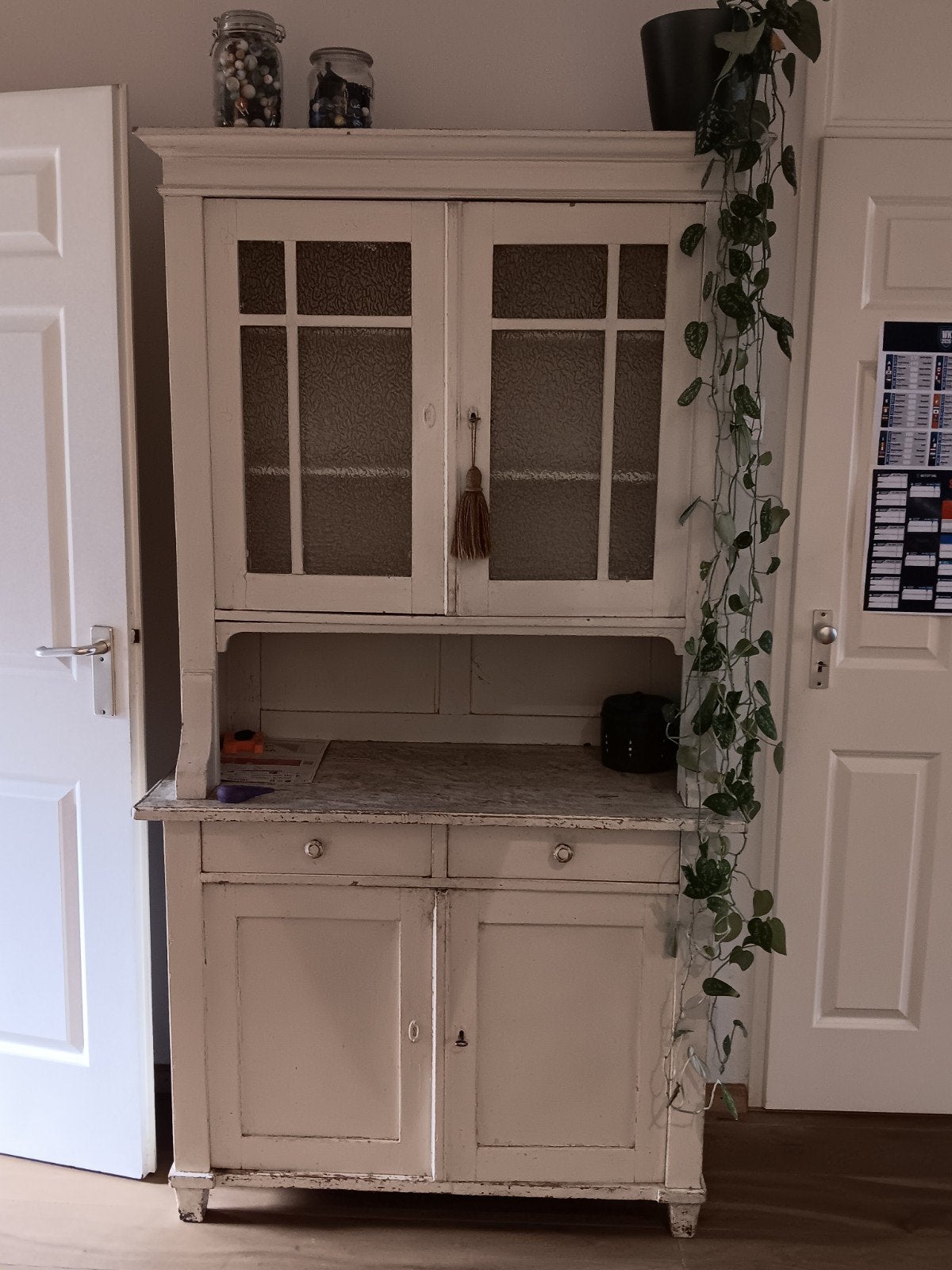 Brocante franse keukenkast., Ophalen, Gebruikt, 25 tot 50 cm, Met deur(en)