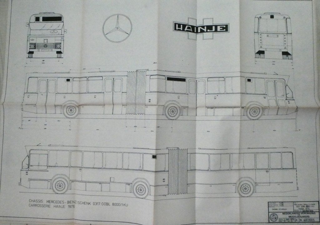 Modelauto /Bus Mercedes Benz / Schenk 0317 GOBL 1KU 1:25, Overige merken, Gebruikt, 1:50 of kleiner, Verzenden