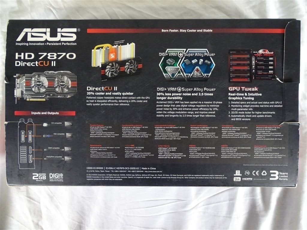 A7467. Asus Radeon HD7870 Direct CU II videokaart, Computers en Software, Ophalen of Verzenden, Gebruikt, GDDR6, PCI-Express 4