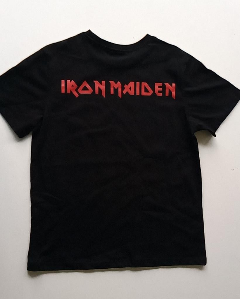 Iron Maiden leuke Eddie faces t shirt backprint maat S & L, Verzenden, Nieuw, Kleding