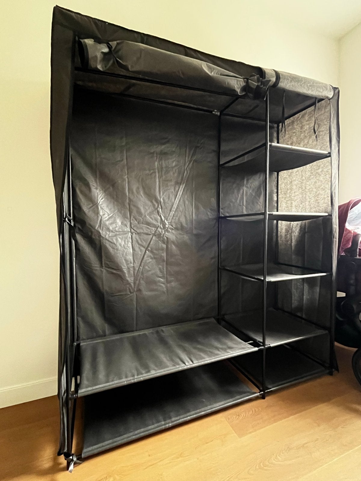Flexibele Kledingkast, Met plank(en), Kunststof, Gebruikt, 100 tot 150 cm