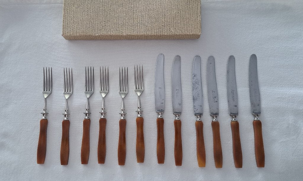 Vintage Carl Halbach Solingen bestekset, Antiek en Kunst, Ophalen of Verzenden