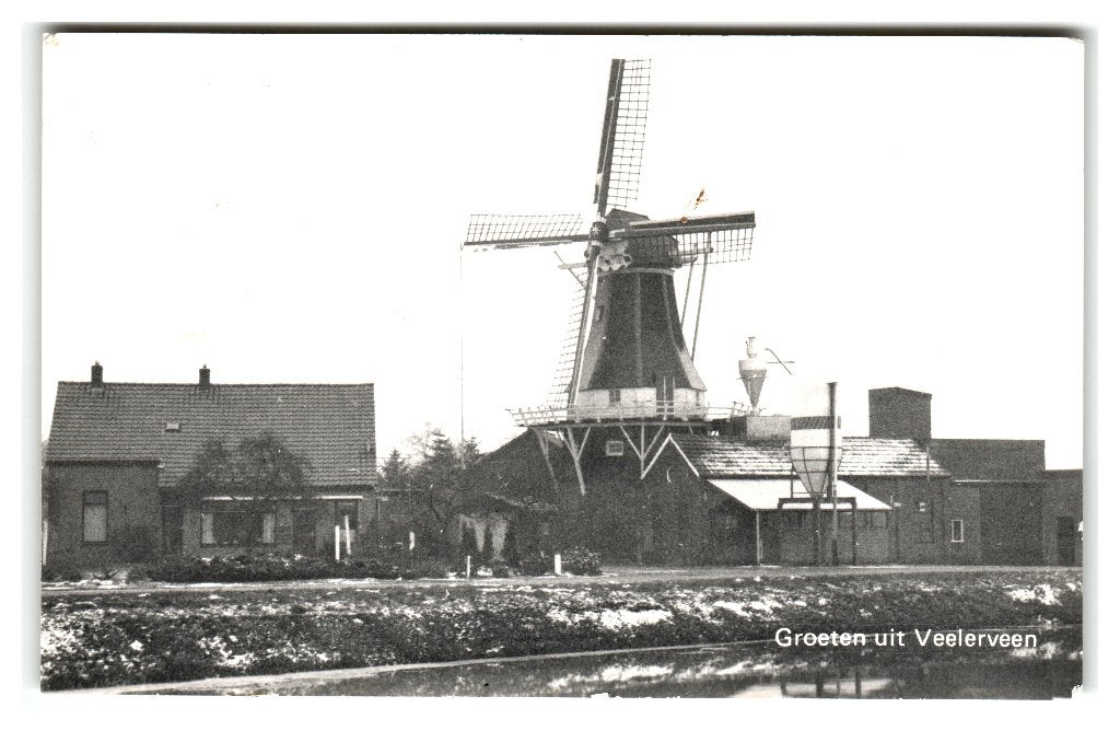 Veelerveen, Groeten uit Veelerveen - Molen, Verzamelen, Ophalen of Verzenden, 1960 tot 1980, Gelopen, Groningen