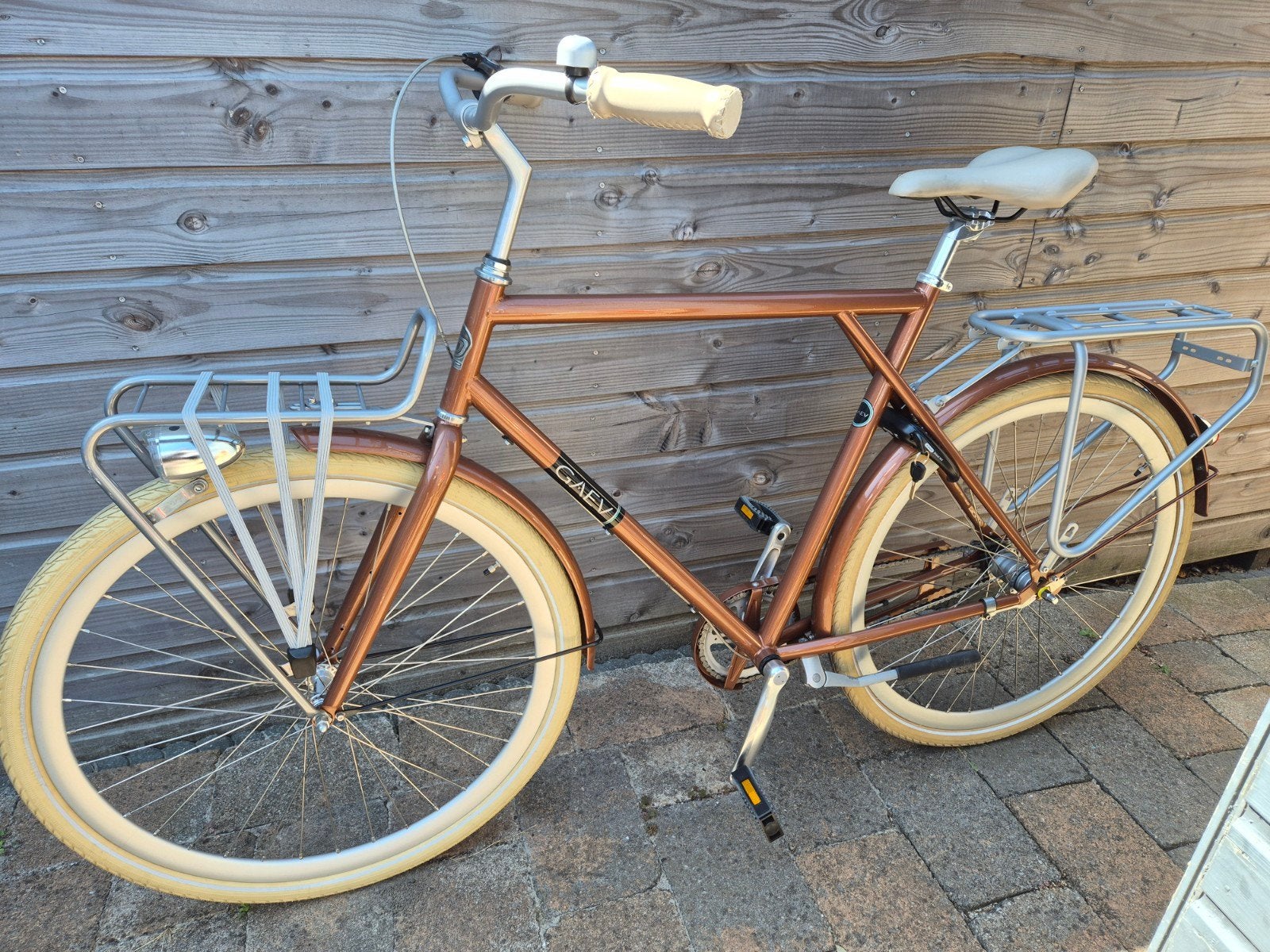 GAEV by BSP Fietsen 62cm transportfiets, bruin,, Terugtraprem, Versnellingen, Zo goed als nieuw, 61 tot 65 cm