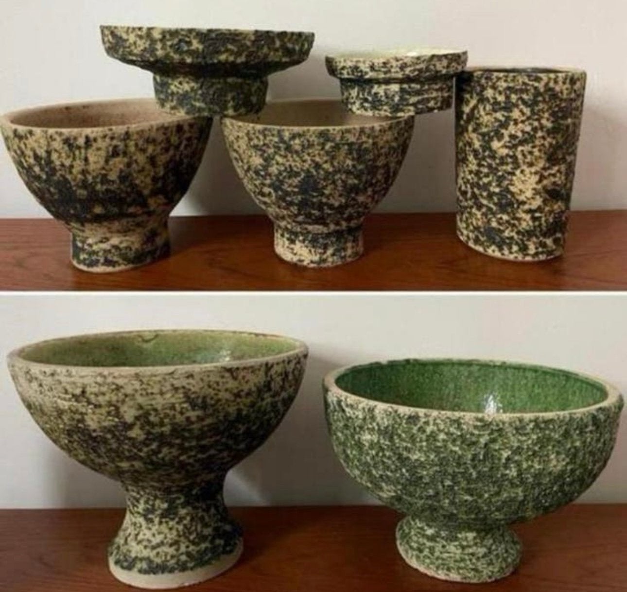 Bloempot schaal kandelaar Berkenbast Chamotte vintage, Antiek en Kunst, Antiek | Keramiek en Aardewerk, Ophalen of Verzenden