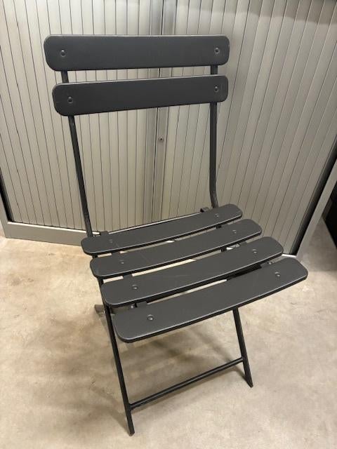 Metalen Bistro klapstoelen, Ophalen, -, Zwart, -