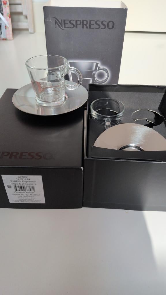 2x Nespresso kop&schotel vd View Collection Espresso, Ophalen of Verzenden, Nieuw, Overige typen