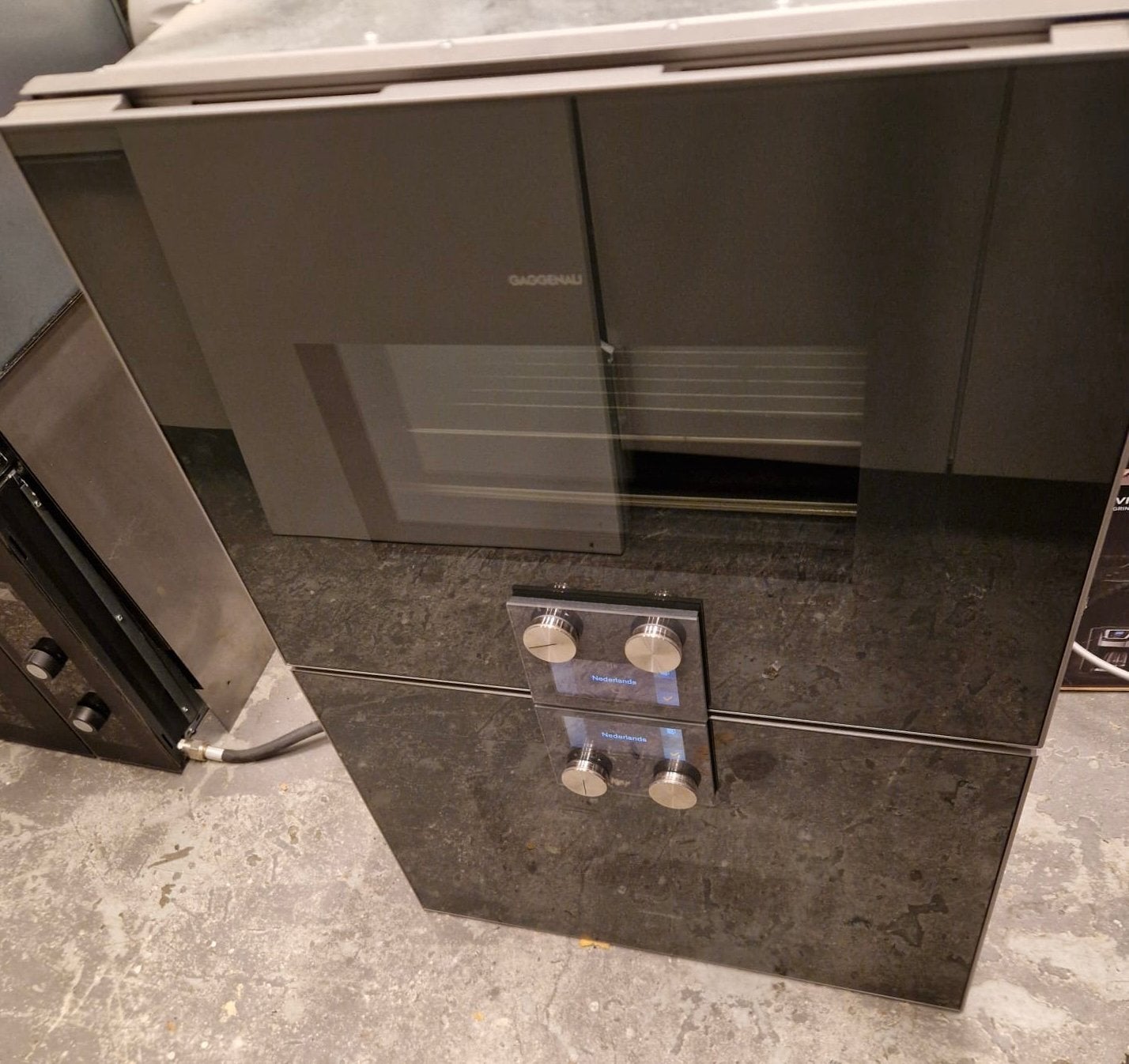 GAGGENAU STOOMOVEN BS454101& COMBIMAGNETRON BM450100, Ophalen, 45 tot 50 cm, Inbouw, 45 tot 60 cm