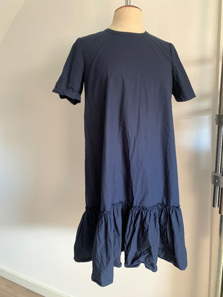 Scotch&Soda jurk korte mouw blauw XS/34 - S/36, Scotch & Soda, Zo goed als nieuw, Knielengte, Maat 36 (S)