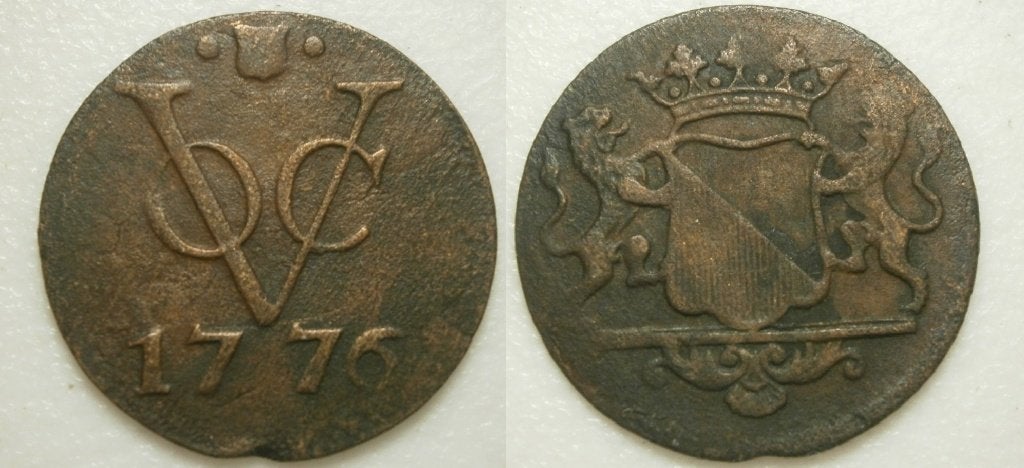 PD11349 Utrecht VOC Duit 1776 - RR, Ophalen of Verzenden, Vóór koninkrijk, 1 cent, Losse munt