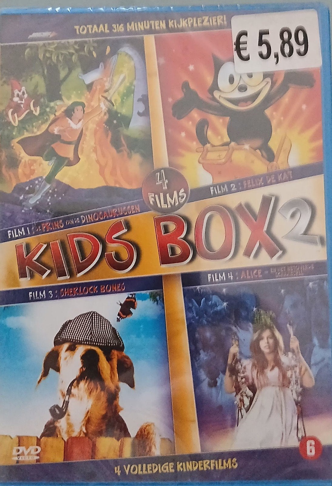 kinder dvd.s 4 stuks zie foto.pakket 167, Alle leeftijden, Ophalen of Verzenden, Zo goed als nieuw, Overige soorten