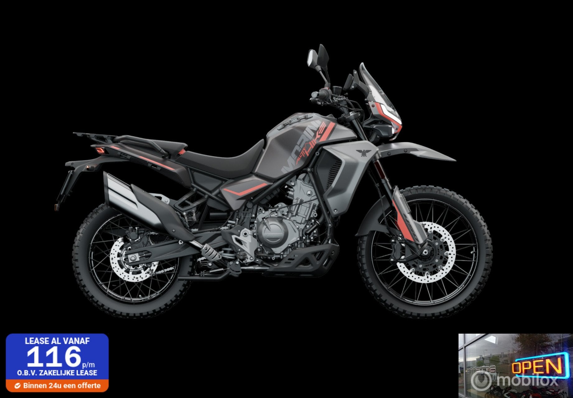 Moto Morini Alltrhike 450 Adventure A2/ Nu in onze Showroom, Motoren, 450 cc, Bedrijf, Toermotor, 12 t/m 35 kW
