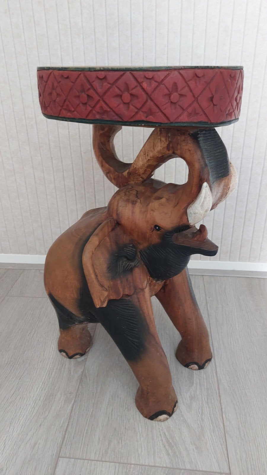 Thaise handgesneden olifant bijzettafel, Gueridon, Ophalen