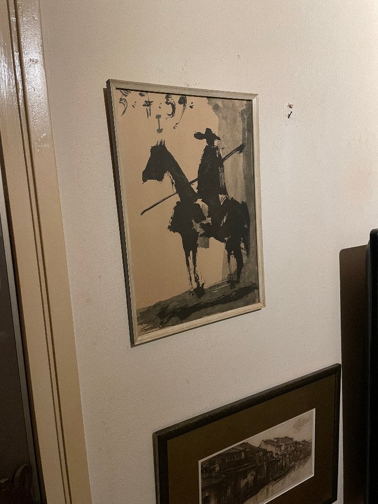 lithografie Pablo Picasso Don Quichotte Toros Y Toreros, Ophalen of Verzenden, Lithografie, 1950 - 1999
