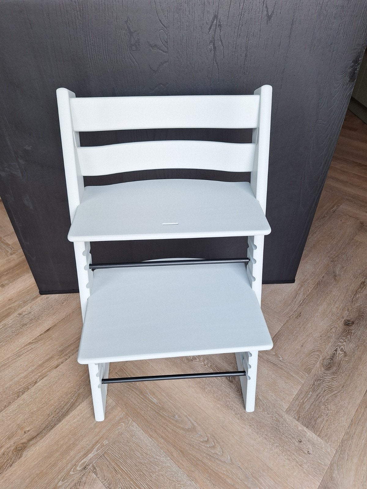 Stokke Tripp Trapp meegroeistoel Nieuw Model Grijs, Ophalen, Zo goed als nieuw, Meegroeistoel, Aanschuifbaar