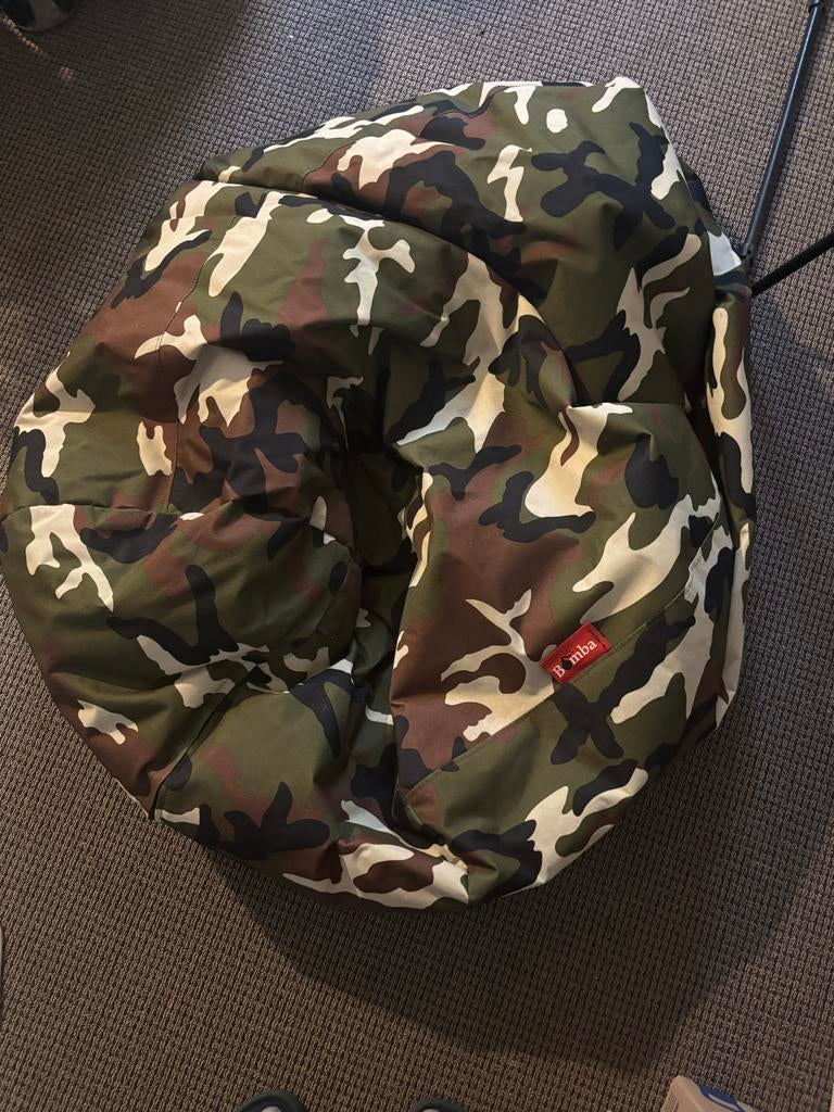 Zitzak camouflage print, Ophalen, Gebruikt, Groen, Zitzak