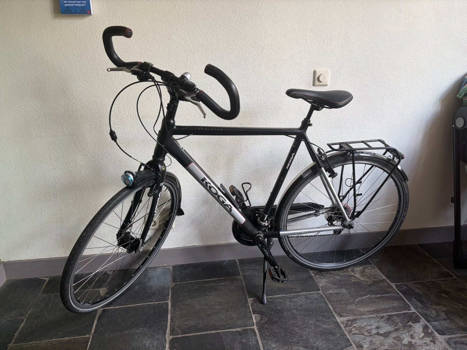 Herenfiets Koga Roadrunner Alloy Lite maat 60, Ophalen, 28 inch, Gebruikt, Velgrem