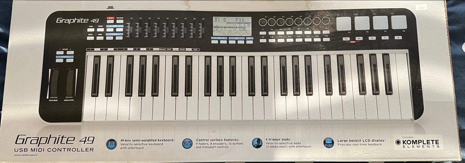 Samson Graphite 49 USB MIDI Controller - Zo goed als nieuw, Ophalen of Verzenden, Zo goed als nieuw, Aanslaggevoelig, 49 toetsen