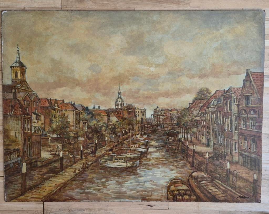 Schilderij BC van Ettinger, Dordrecht NU 100 EU!!, Ophalen