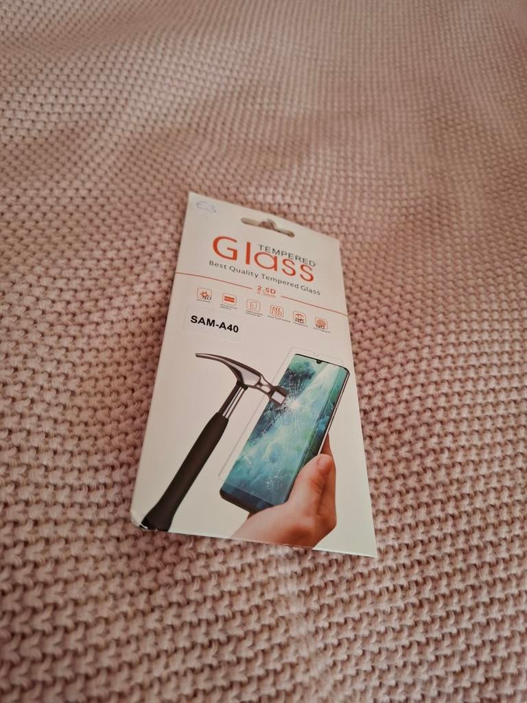 Tempered Glass Screenprotector voor Samsung A40, Ophalen of Verzenden, Nieuw, Bescherming, Samsung
