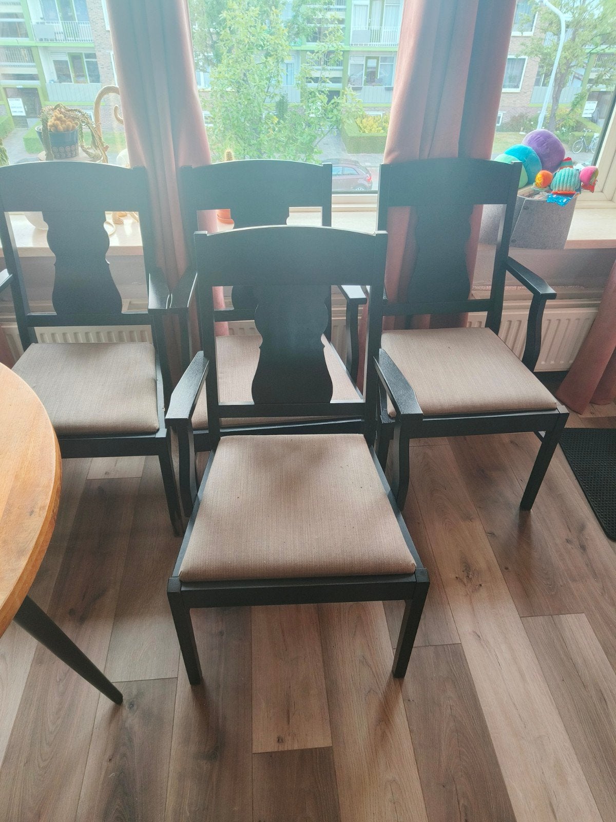 IKEA Ingatorp stoelen - Gebruikt, zacht prijsje, Huis en Inrichting, Stoelen, Ophalen, Gebruikt, Vier, Stof