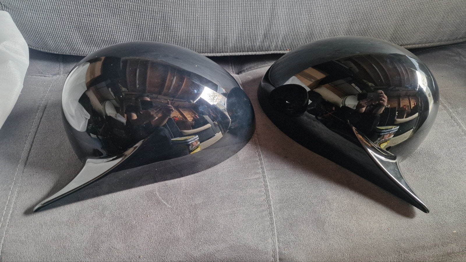 Nieuwe MINI R55 zwarte koplamp sierringen L + R – set, Ophalen, Nieuw, Mini