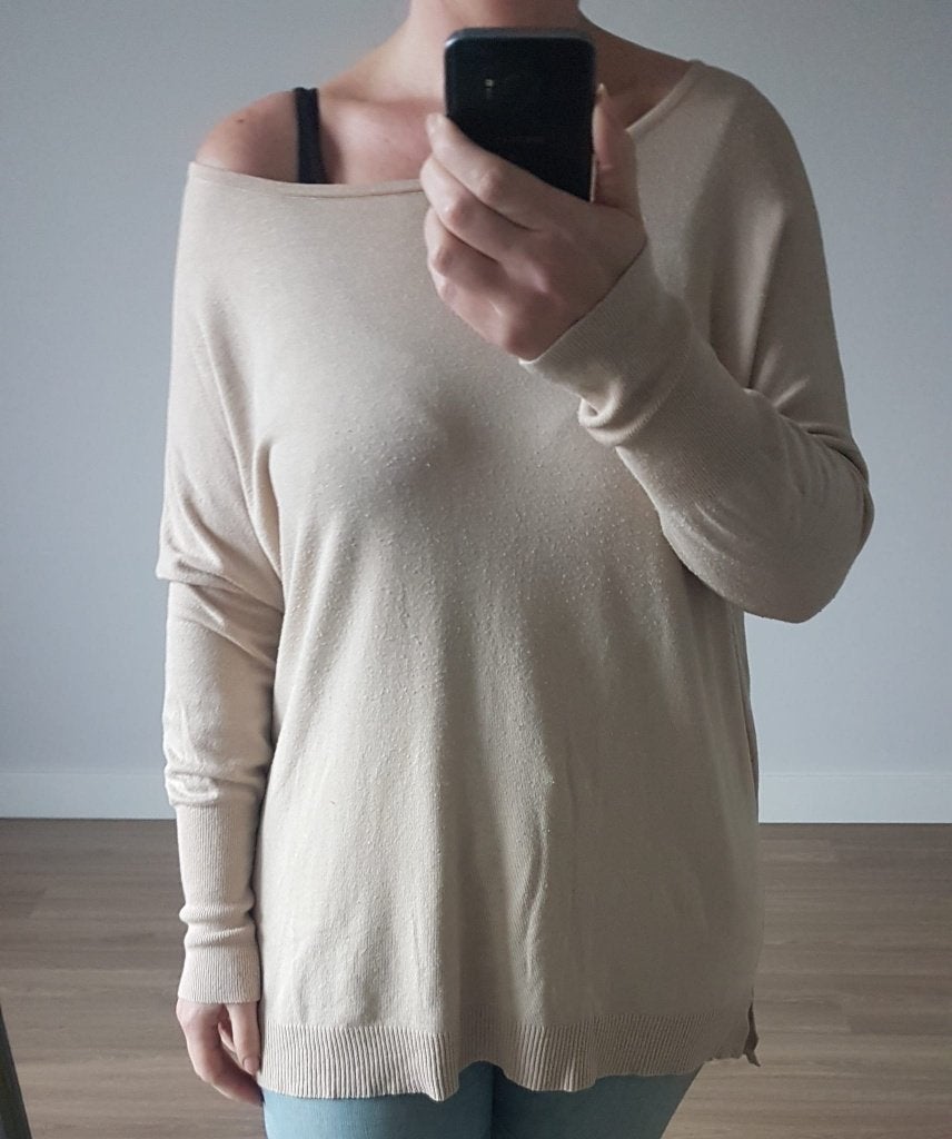 Trui Beige Off Shoulder The Sting XL, The Sting, Verzenden, Beige, Maat 46/48 (XL) of groter