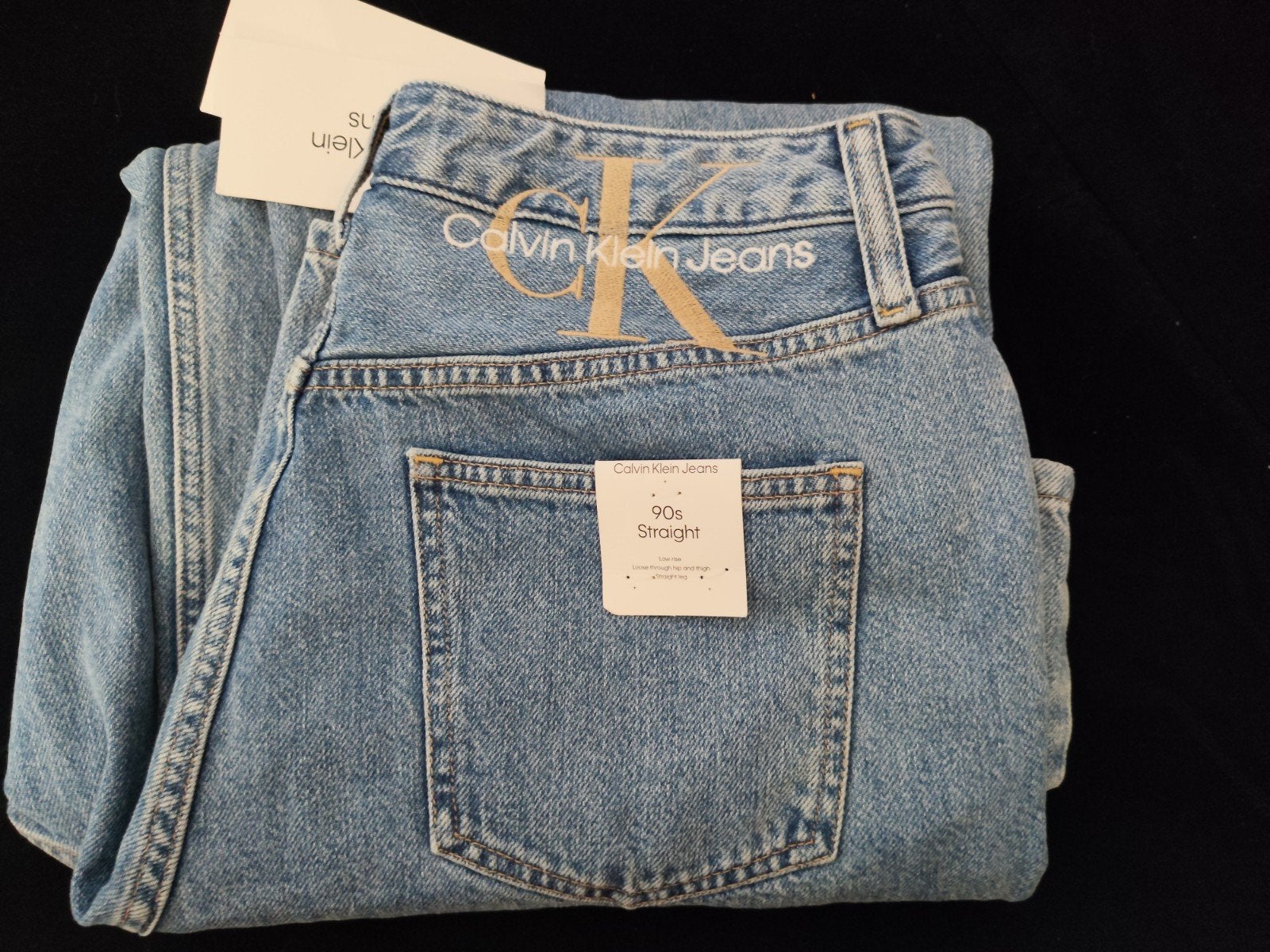 Nieuwe Calvin Klein Jeans 90s Straight, maat 40, Ophalen, Blauw, Nieuw, W30 - W32 (confectie 38/40)