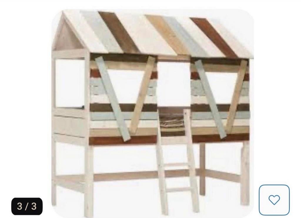 Life time boomhut bed - Opknapper, Ophalen, 85 tot 100 cm, Gebruikt, Hoogslaper of Stapelbed