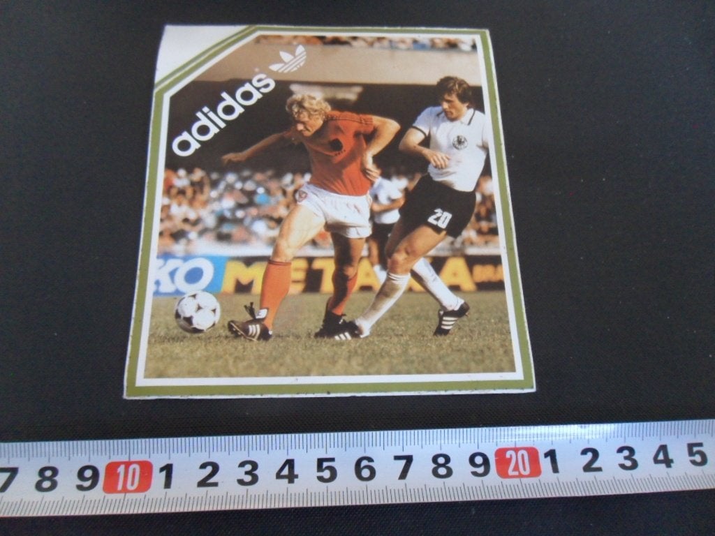 stickers ADIDAS Voetbal 1974 Nederland Duitsland, Ophalen of Verzenden, Zo goed als nieuw