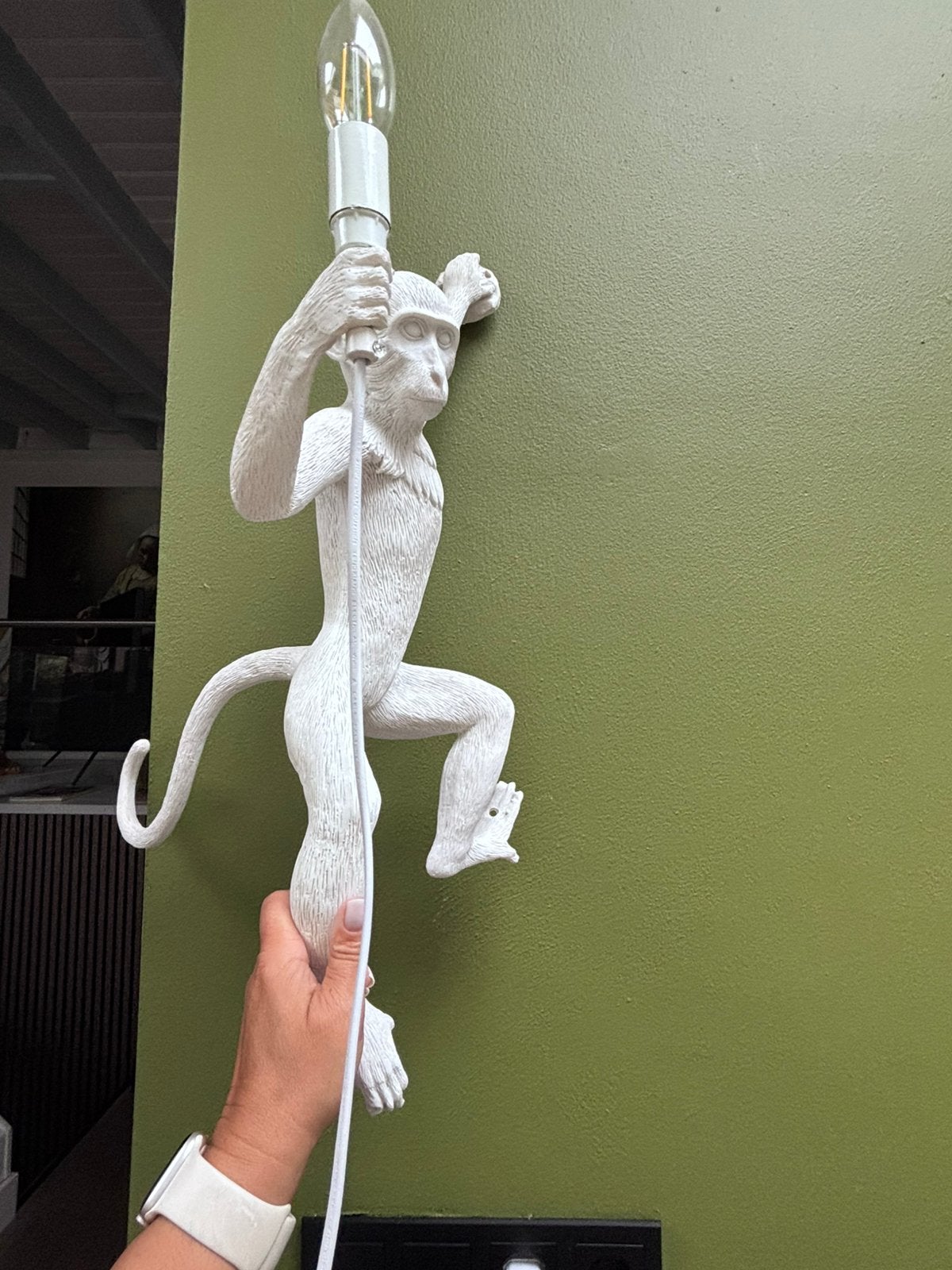 Gave SELETTI Aap wandlamp wit, Huis en Inrichting, Gebruikt, ., Ophalen of Verzenden, .