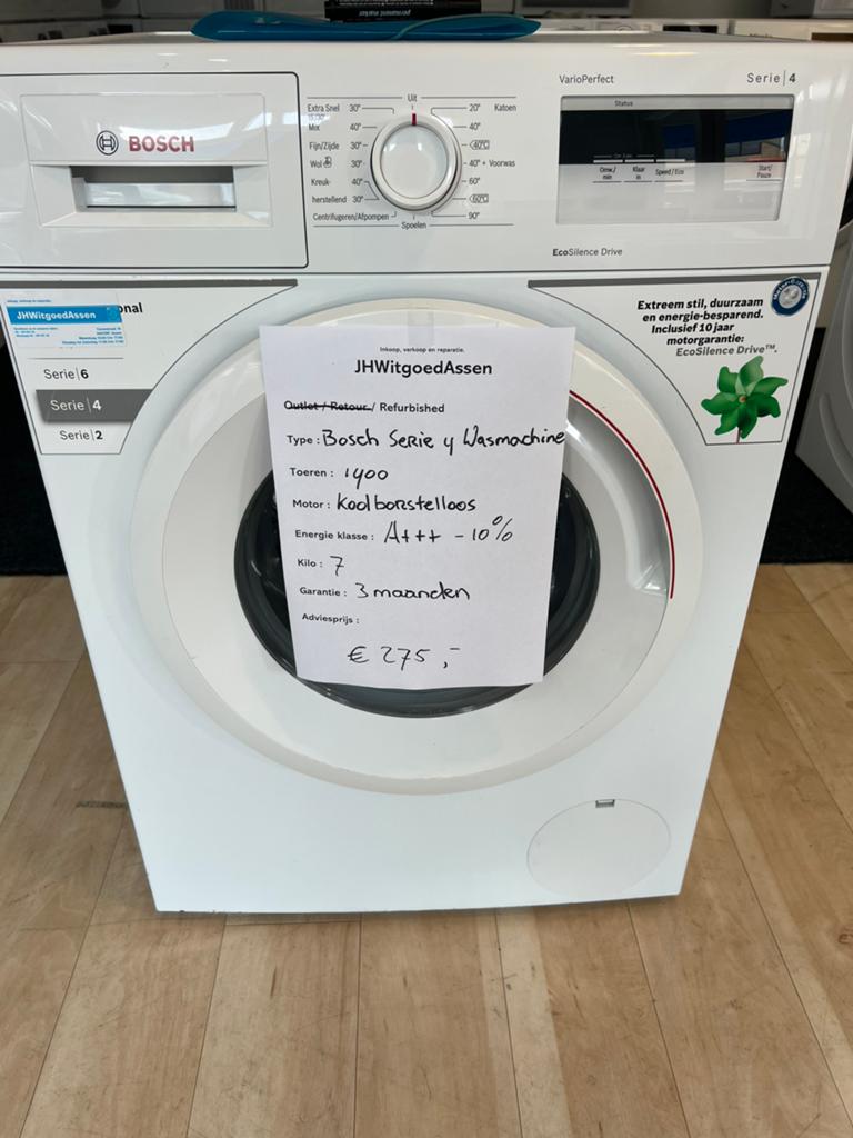 Bosch Serie 4 Wasmachine - Refurbished, 7kg, A+++ -10%, Witgoed en Apparatuur, Wasmachines, Refurbished, Voorlader, 6 tot 8 kg