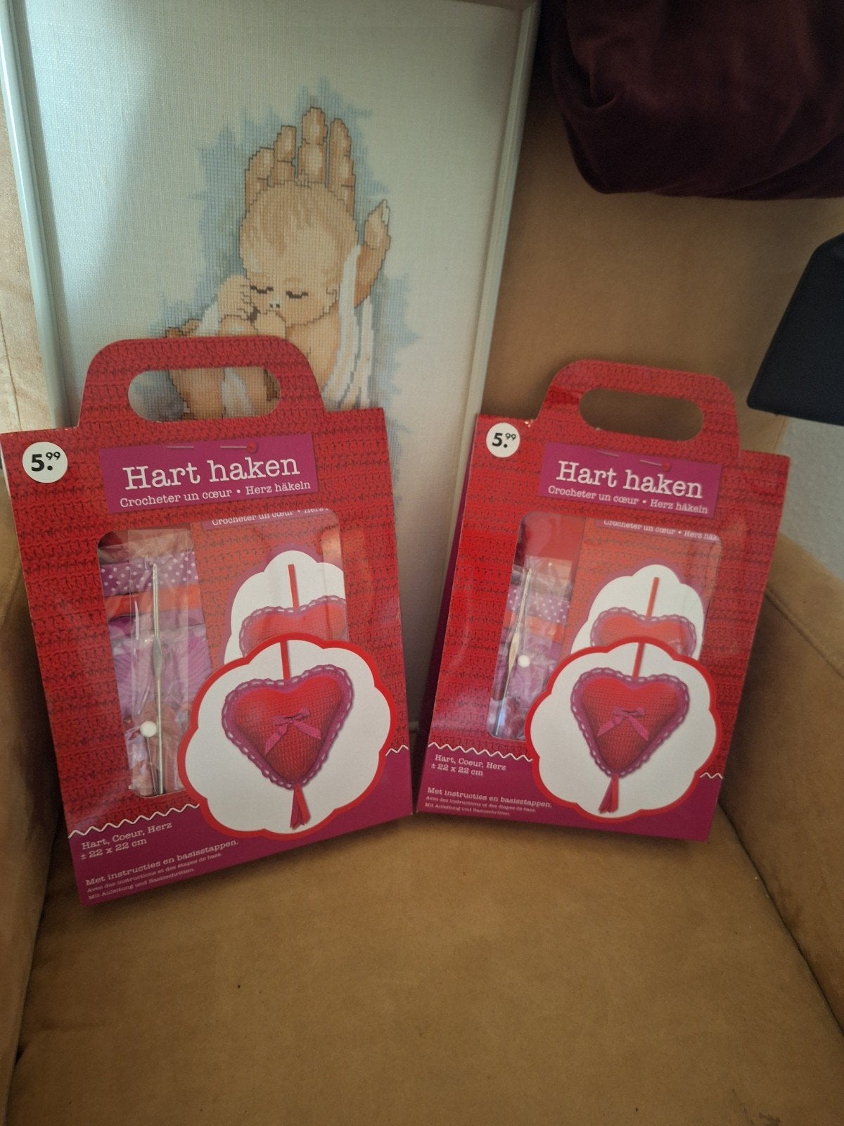 2x Zeeman Hart Haken DIY Pakket - Nieuw, Ophalen of Verzenden, Zo goed als nieuw, Haken, Patroon of Boek
