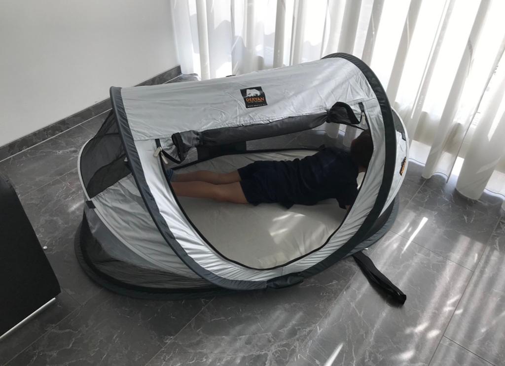 Deryan luxe baby peuter reisbedje campingbed, Caravans en Kamperen, Tenten, Ophalen of Verzenden, Zo goed als nieuw, Tot en met 2