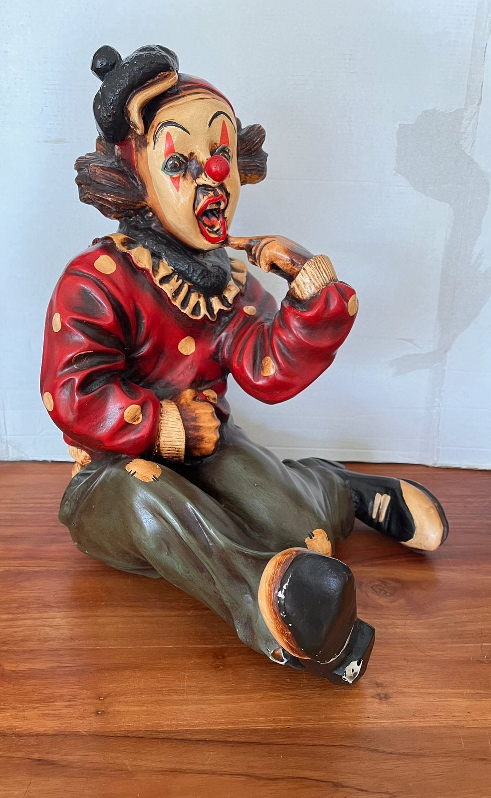 Zittende clown, Verzamelen, Ophalen of Verzenden, Gebruikt, Mens