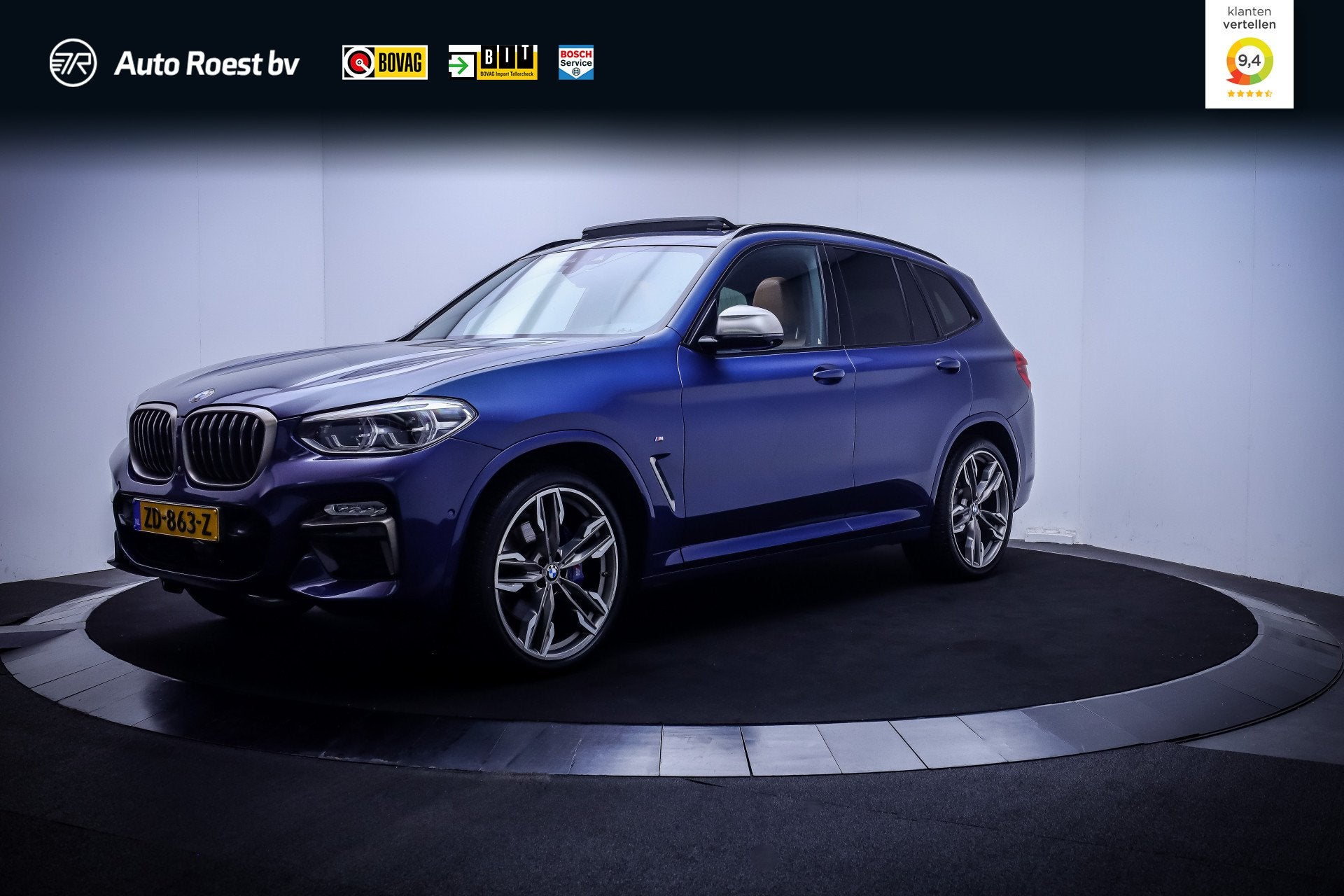 BMW X3 M40i xDr.HIGH EXECUTIVE PANO | HARMAN KARDON | MEMORY, Dealer onderhouden, Gebruikt, Euro 6, Blauw