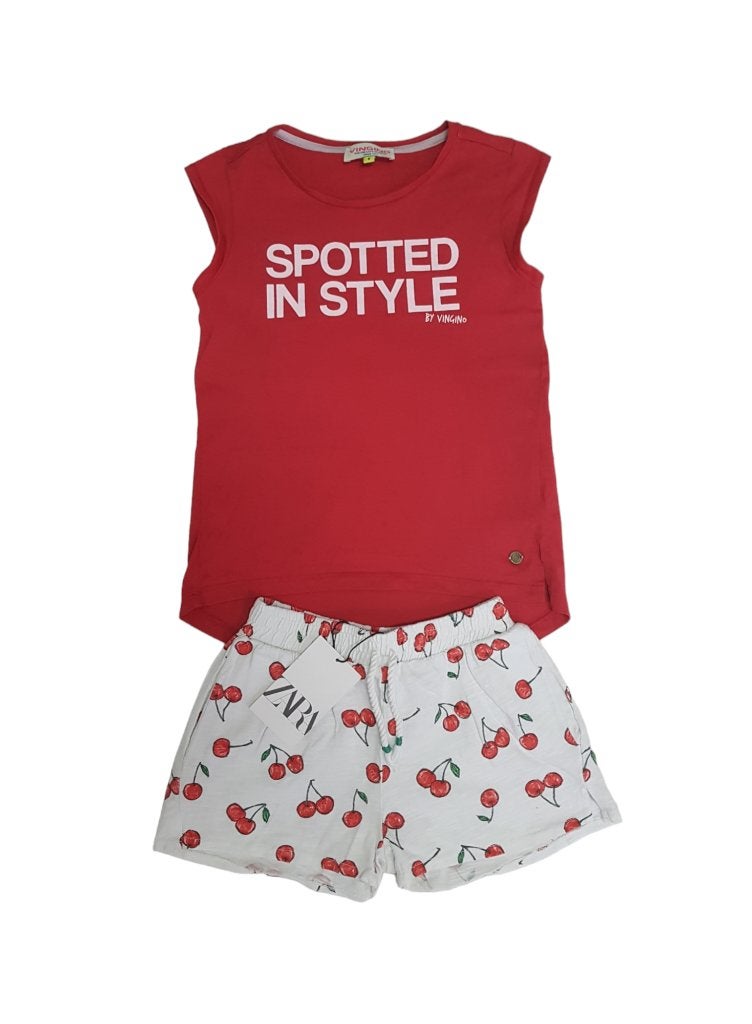 Geweldig rood VINGINO shirtje maat 8/128., Kinderen en Baby's, Kinderkleding | Maat 128, Zo goed als nieuw, Vingino, Shirt of Longsleeve